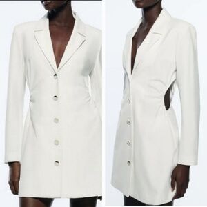 Zara side cut out Blazer Romper Dress